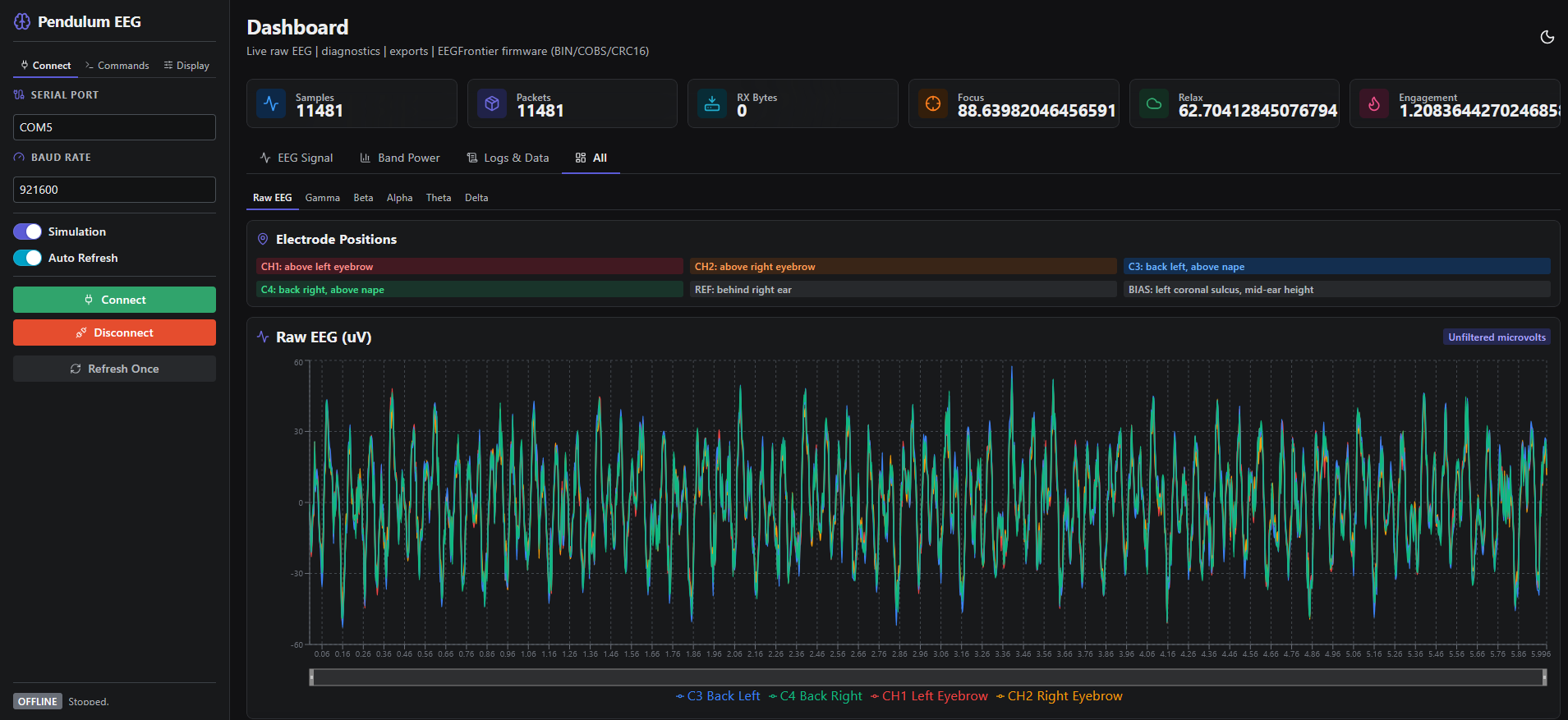Pendulum web monitor