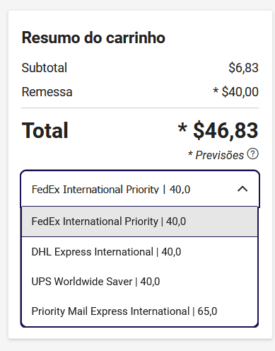 DigiKey cart summary screenshot